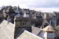 Chimney pots across Scottish skyline Royalty Free Stock Photo