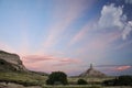 Chimney Rock National Historic Site in early morning, western Nebraska, USA Royalty Free Stock Photo