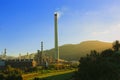 Chimney and smoke in Muskiz, Spain