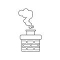 Chimney Smoke Icon Vector