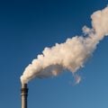 Chimney smoking / smoke stacks Royalty Free Stock Photo