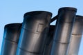 Chimney stack funnel of a ship Royalty Free Stock Photo