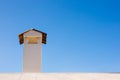 Chimney stack and roofing on the new building