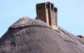 Chimney stack on thatch roof