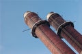 Chimney-stalk against blue sky Royalty Free Stock Photo