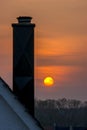 Chimney during sunset