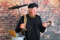 Chimney sweep with horseshoe Royalty Free Stock Photo