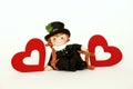 Chimney sweeper and heart Royalty Free Stock Photo