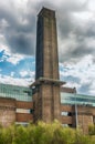 Chimney of The Tate Modern Gallery, London, England, UK Royalty Free Stock Photo