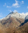 Chimney Tops in snow in smokies Royalty Free Stock Photo