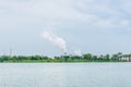 Chimney with white dense smoke