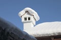 Chimney in winter ,