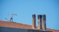 Chimneys and antenna Royalty Free Stock Photo