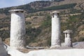 Chimneys in Capileira, Las Alpujarras Royalty Free Stock Photo