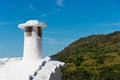 Chimneys in capileira town Royalty Free Stock Photo