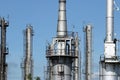 Chimneys refinery petrochemical plant Royalty Free Stock Photo