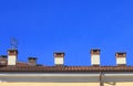 Chimneys on the roof Royalty Free Stock Photo