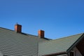 Chimneys on the roof of town house Royalty Free Stock Photo