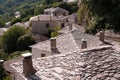 Chimneys on stone roofs