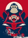 Chimp and gorilla illustration