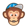 Chimp thumbs up vector logo