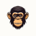 Chimpanzee Face Portrait Vector Design Graphic-inspired Illustration Royalty Free Stock Photo