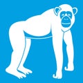 Chimpanzee icon white