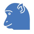 Chimpanzee Isolated Vector icon that can be easily modified or edited