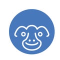 Chimpanzee Isolated Vector icon that can be easily modified or edited