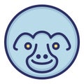 Chimpanzee Isolated Vector Icon which can be easily modified or edited as you want