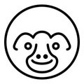 Chimpanzee Isolated Vector Icon which can be easily modified or edited as you want