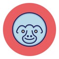 Chimpanzee Isolated Vector Icon which can be easily modified or edited as you want