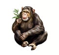 The chimpanzee Pan troglodytes Royalty Free Stock Photo