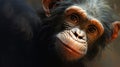 Chimpanzee Portrait: Vray Tracing And Xbox 360 Graphics Inspired Digital Art