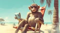 chimpanzee in sunglasses