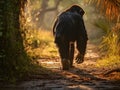 A Chimpanzee walking at Ol Pejeta Conservancy