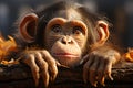 Chimpanzees sorrowful countenance hints at its underlying feelings of sadness and dejection