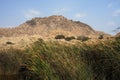 Chimu culture adobe pyramid in ruins from the year 1000 to 1370 AD later by the Incas Lambayeque Tucume Peru