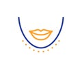 Chin line icon. Plastic surgery sign. Vector