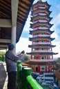 The Chin Swee Caves Temple is a Taoist temple in Genting Highlands, Pahang, Malaysia, scenery from a top Chin Swee Temple at Genti Royalty Free Stock Photo