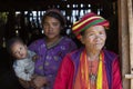 Chin tribe tattoed woman and daughter