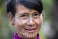 Chin tribe tattooed woman (Muun)