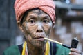 Chin tribe tattooed woman (Muun)