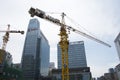 China Asia, Beijing, Central Business District, in the construction of CBD, tower crane Royalty Free Stock Photo