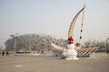 China Asia, Beijing, the National Stadium, New Year decoration, snowman, sailing