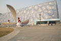 China, Asia, Beijing, the National Swimming Center, New Year decoration, snowman, sailing