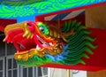 Asian dragon statue in chinese temple Royalty Free Stock Photo