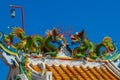 Asian dragon statue in chinese temple Royalty Free Stock Photo