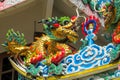 Asian dragon statue in chinese temple Royalty Free Stock Photo