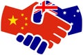 China - Australia handshake